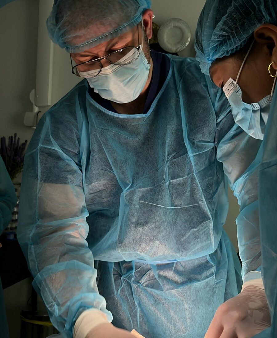 Dr. Mahmoud Anous during surgery